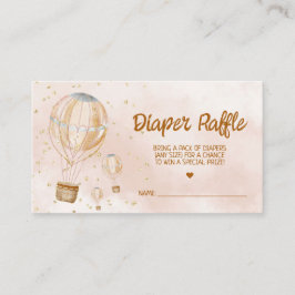 Cartão De Informações Bilhete de Fralda do Balão de Ar Quente