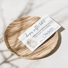 Cartão De Informações Bilhete de Fralda do Fantasma do Halloween Raffle