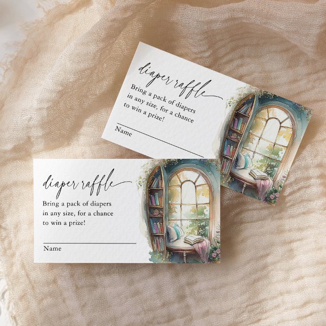 Cartão De Informações Bilhete de Fralda do Storybook Raffle (Criador carregado)