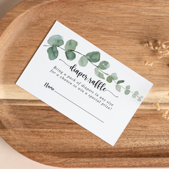 Cartão De Informações Bilhete de Fralda Eucalyptus Green Delight (Criador carregado)