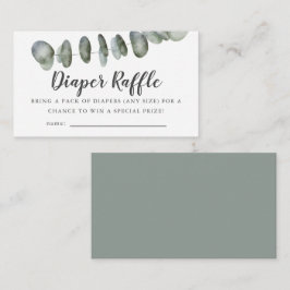 Cartão De Informações Bilhete de Fralda Eucalyptus Raffle