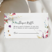 Bilhete de Fralda Floral Selvagem Clássica Colorid