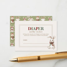 Bilhete de Fralda giro do Chá de fraldas de invern