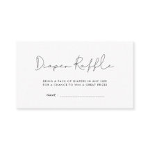 Bilhete de fralda minimalista