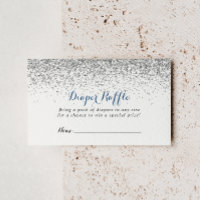 Bilhete de Fralda Minimalista de Prata Confetti