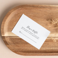 Bilhete de Fralda Minimalista Simples