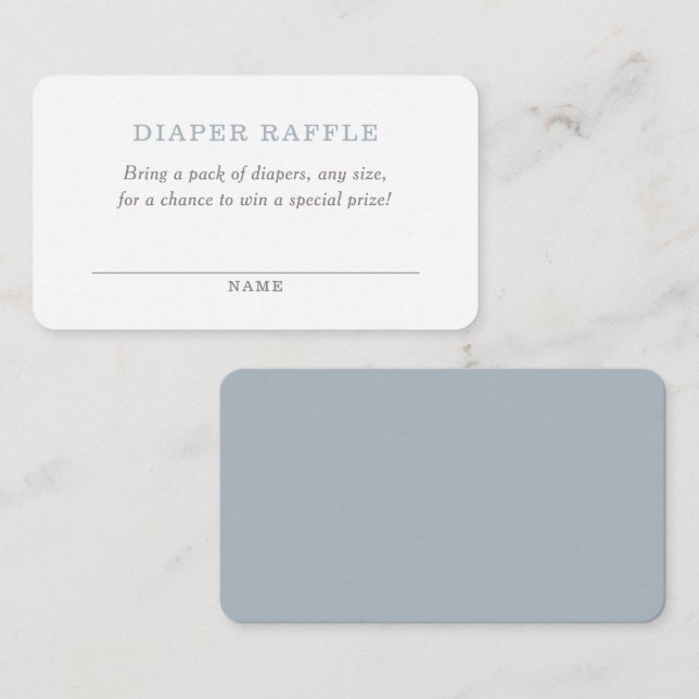 Cartão De Informações Bilhete de Fralda Náutica Raffle (Frente/Verso)