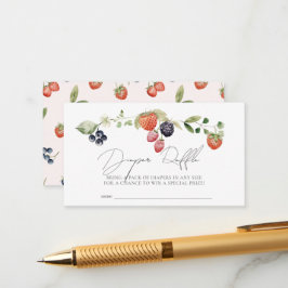 Cartão De Informações Bilhete de Fralda Raffle Berry Sweet Berries