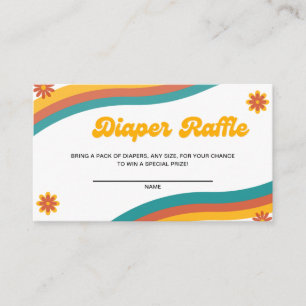 Cartão De Informações Bilhete de Fralda Sunshine Raffle