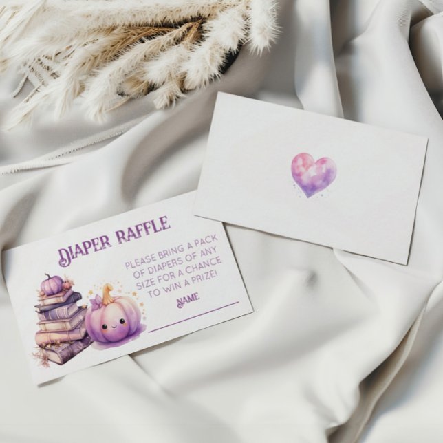 Cartão De Informações Bilhete de Pequeno Pumpkin Fralda Raffle (Criador carregado)