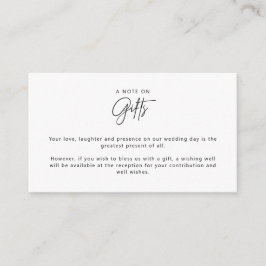 Cartão De Informações Bilhete de Poço de Desejos Simples Minimalista sob