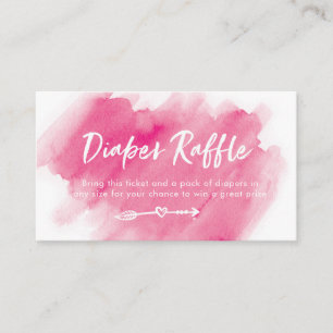 Cartão De Informações Bilhete de Raffle fralda   Cor da água rosa