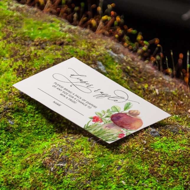 Cartão De Informações Bilhete de Raffle para Fralda de Cogumelos Woodlan (Criador carregado)