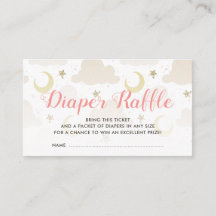 bilhete de ravina de fralda com estrela cintilante