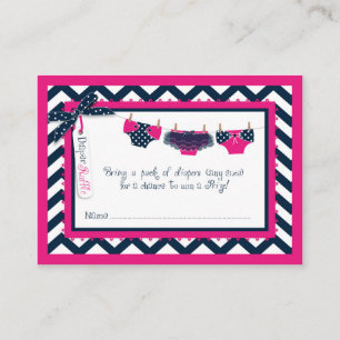 Cartão De Informações Bilhete de rifa de cueca Tutu de Bebê Menina