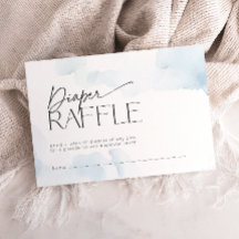 Bilhete de Rifa de Fralda Azul Cloud Nine Baby Sho