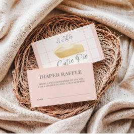 Cartão De Informações Bilhete de Rifa de Fralda Cutie Pie – Chá de Bebê 
