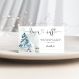 Cartão De Informações Bilhete de rifa de fralda de árvore de Natal de in