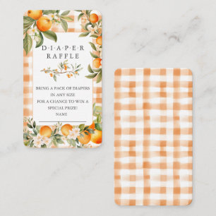 Cartão De Informações Bilhete de rifa de fralda Orange Blossom Bliss