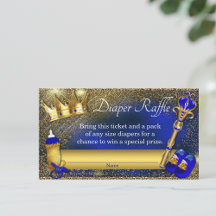 Bilhete de Rifa de Fralda Príncipe Azul Real Doura