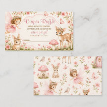 Bilhete de Rifa de Fraldas Fairy Blossom Wishes
