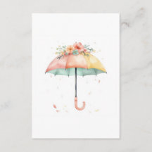 Bilhete de Rifa de Fraldas Inserto de Guarda-chuva