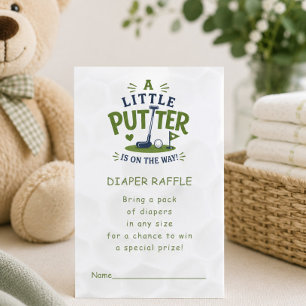 Cartão De Informações Bilhete de Rifa de Fraldas Little Putter