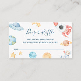 Cartão De Informações Bilhete de Rifa de Fraldas para Chá de Bebê