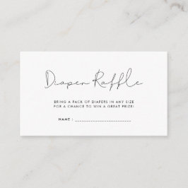 Cartão De Informações Bilhete de rifa de fraldas para chá de bebê minima