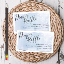 Bilhete de Rifa para Chá de Bebê Flocos de Neve Az