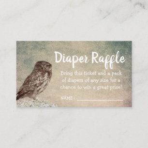 Cartão De Informações Bilhete do Raffle da fralda do chá de fraldas da