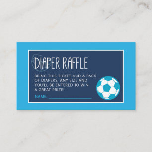 Cartão De Informações Bilhete Raffle da Fralda de futebol
