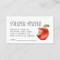 Bilhete Rustic Apple Fralda Raffle