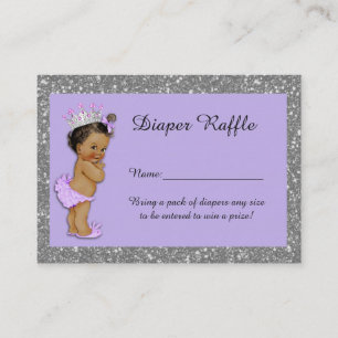 Cartão De Informações Bilhetes de Fralda da Princesa Raffle, Etnic 3