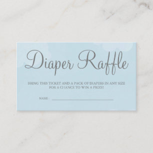 Cartão De Informações Bilhetes de Fralda de Raffle Azul-claro