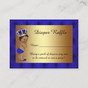 Cartão De Informações Bilhetes de Raffle da Fralda Príncipe