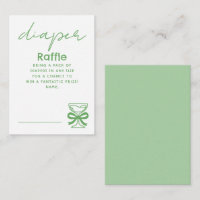 Bilhetes de rifa de fralda Champagne Verde Caprich