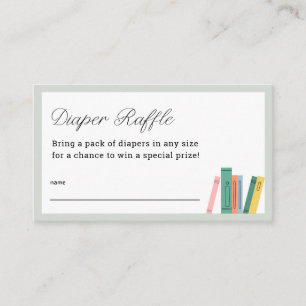 Cartão De Informações Bilhetes de Rifa de Fraldas para Chá de Bebê com T