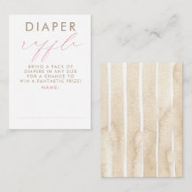 Bilhetes de Rifa de Fraldas Rosa Bege Branco para 