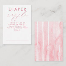 Bilhetes de Rifa de Fraldas Rosa Branco para Chá d