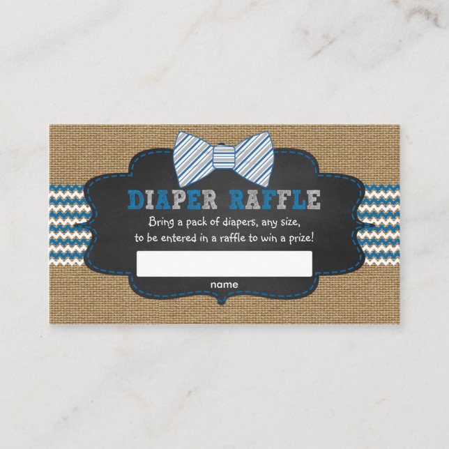 Cartão De Informações Bilhetes de rife para fralda-chá de fraldas (Frente)