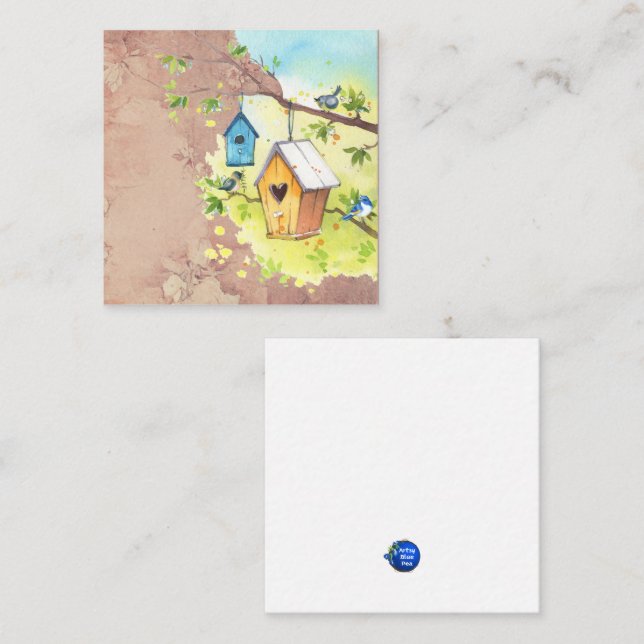 Cartão De Informações Birdhouse (Frente/Verso)