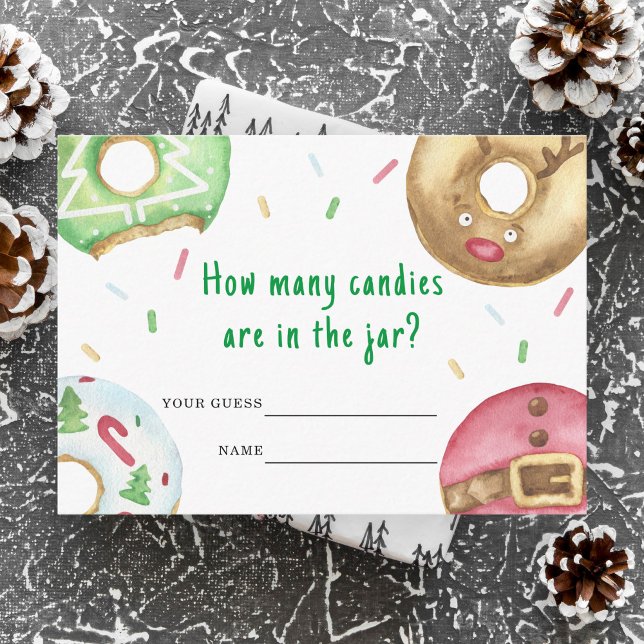 Cartão De Informações Biscoitos de Natal - Quantos jogos de doces? (Criador carregado)