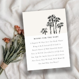 Cartão De Informações Blocos de desenho de palmeira costeira para chá de