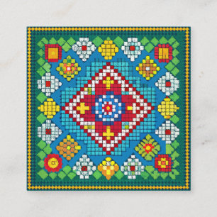 Cartão De Informações Bloomers do Granny Square