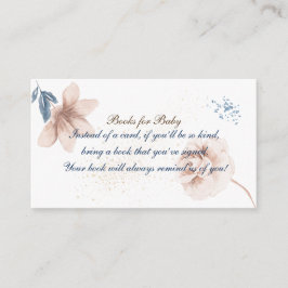 Cartão De Informações Blooms Whimsical: Elegante Chá de fraldas de Aquar