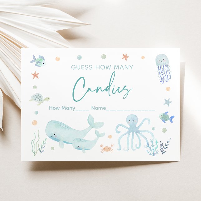 Cartão De Informações Blue Boy embaixo do mar adivinha quantos jogos (Criador carregado)