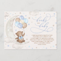 Blue Brown Teddy Bear Balões Livros para Bebê Boy