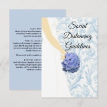 Blue Elegant Weding Gown Safety Measures