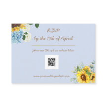 Blue Hydrangea e Sunflower RSVP